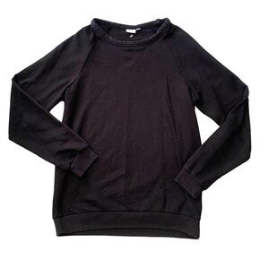 Onia Women’s Black Garment Dye Crewneck Black Sweatshirt. Size Small.
